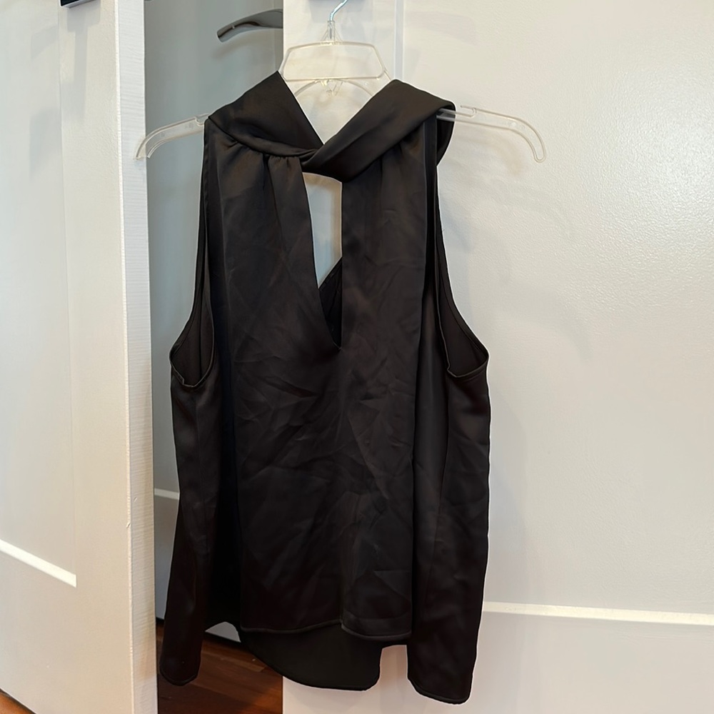 NWT Zara Silk High Neck Top